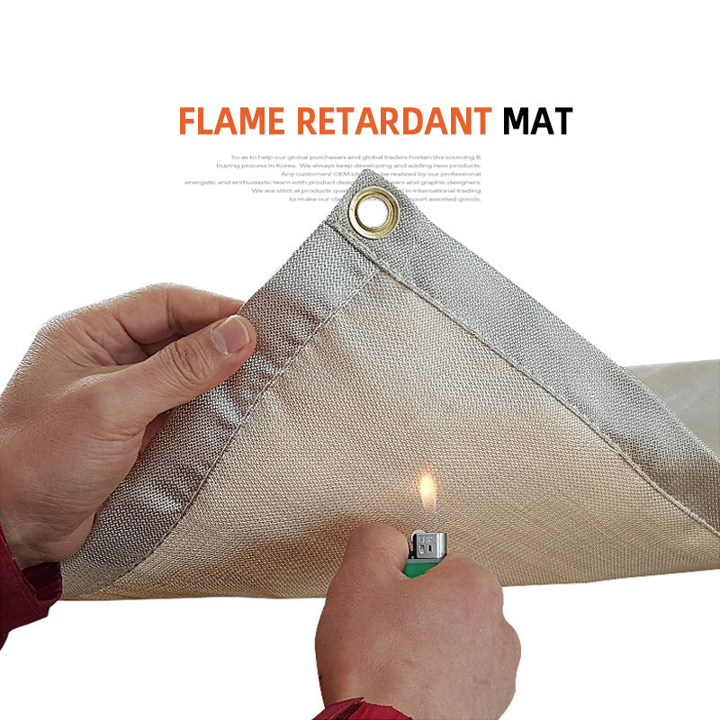 Outdoor Camping Fireproof Cloth Insulation Pad Flame Retardant High Temperature Fire Blanket Glass Fiber Flame Retardant Cloth eprolo