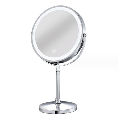 Dual sided 8" USB Wireless 1X&10X Rechargeable Vanity makeup mirror with lights eprolo