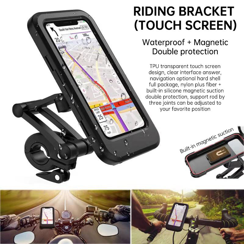 Bicycle Mobile Phone Bracket Waterproof Electric Vehicle Motorcycle Mobile Phone Bracket Mountain Bike Waterproof Bag eprolo