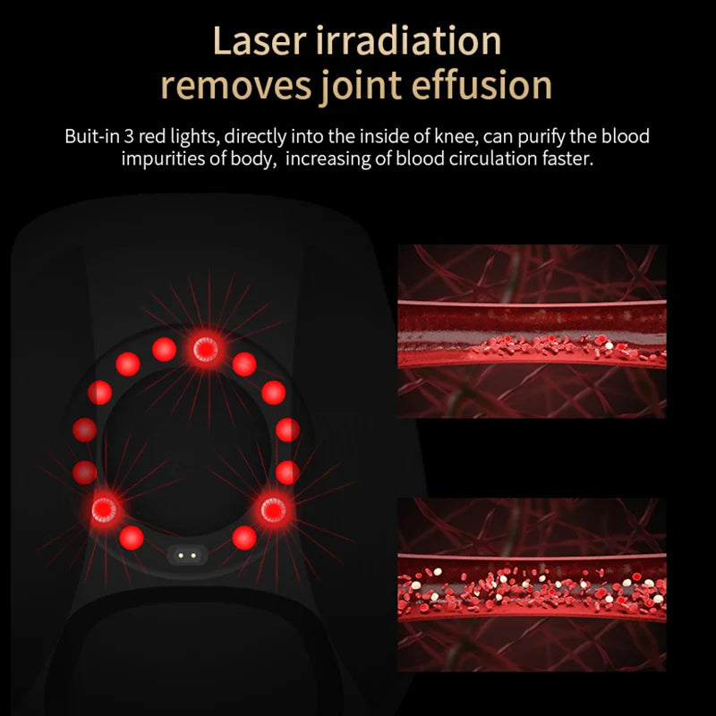 Knee Massager with Heat and Kneading for Pain Relie Rechargeable LED Display Arthritis Massagers Infrared Heated Vibration Tool eprolo