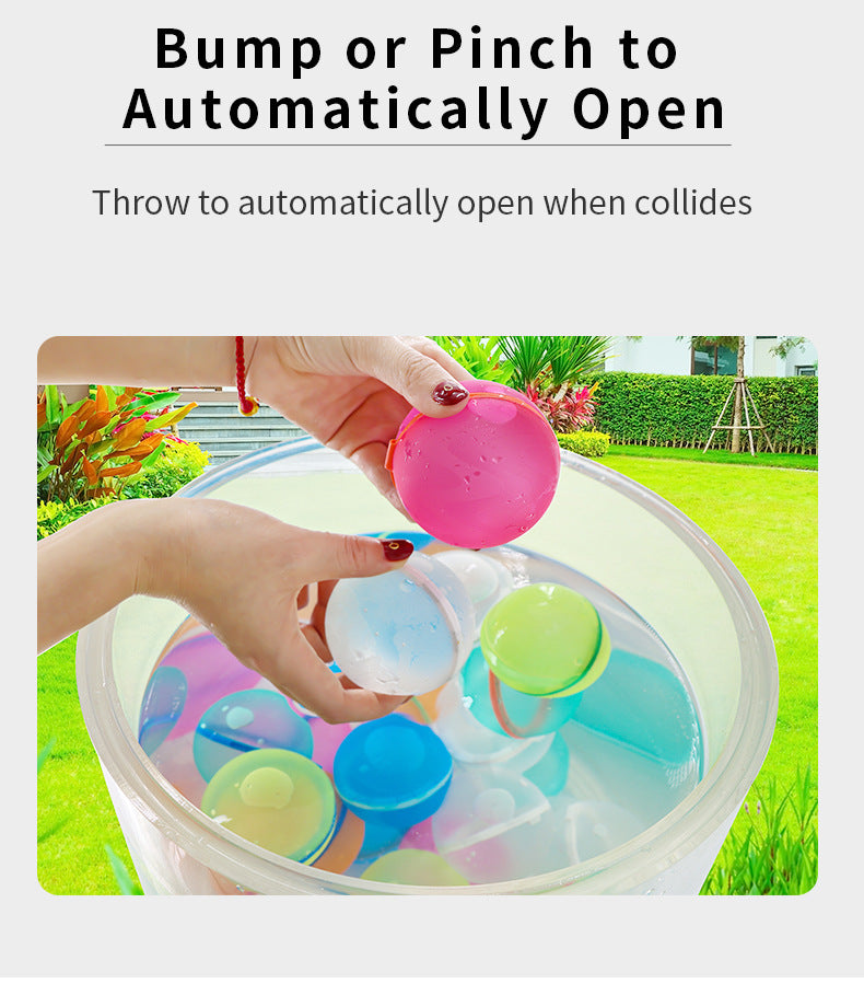 Water Injection Reusable Water Balloon Fight Water Fight Automatic Sealing Water Bomb Children's Toy Water Polo eprolo