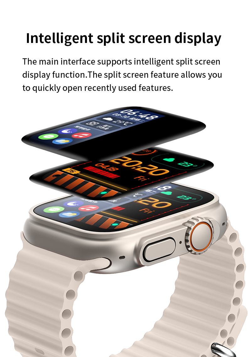 GS M9 Ultra mini smartwatch heart rate call scanning payment eprolo