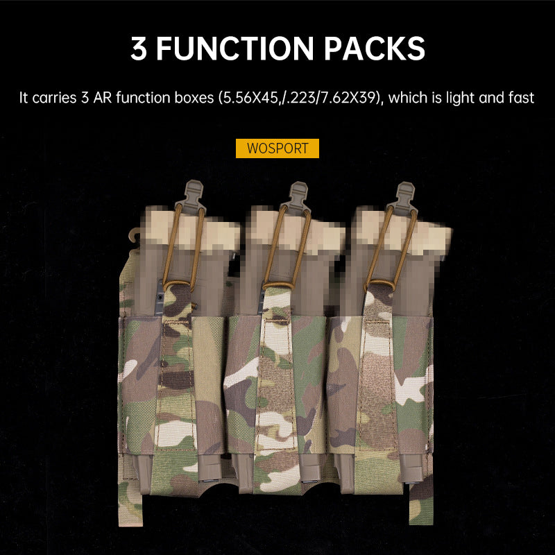 Outdoor 5.56 Triple Magazine Pouches Tactical Pouch Molle Mag Pouch for Hunting Vest eprolo