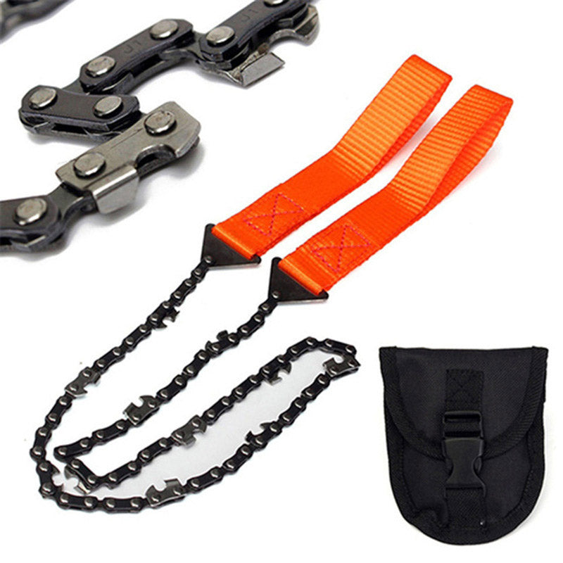 Outdoor hand zipper saw pocket chain saw garden tools 11/16/33 teeth 24 inch portable camping survival wire saw eprolo