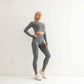 Seamless Yoga Suit Women's Long Sleeve Sports Top High Waist Hip Lifting Sports Tights Pants eprolo