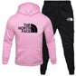 Men's pullover with fleece hoodie sweatshirt set printed casual sports set eprolo