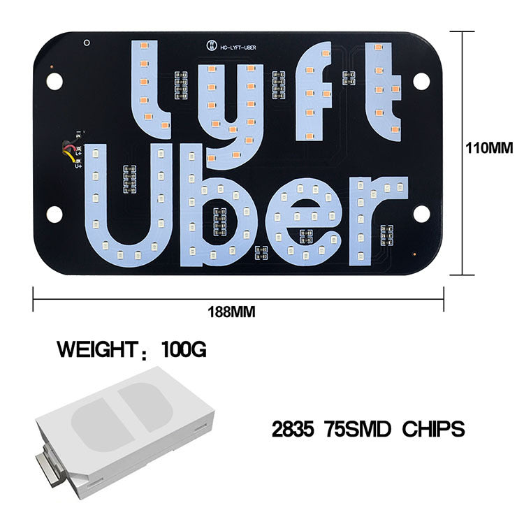 New UBER LYFT Indicator Light LED With Switch Cab Light Dome Light 5-6V Warning Light With USB eprolo