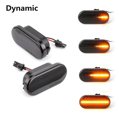 2pieces Led Dynamic Side Marker Turn Signal Light For Volkswagen VW Bora Golf 3 4 Passat 3BG Polo SB6 SEAT Ibiza Leon Skoda Ford eprolo