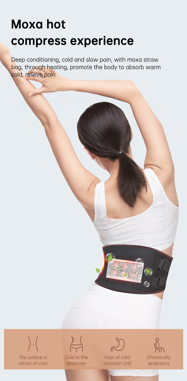 Electric Heating Waist Massage Belt Back Support Warm Hot Compress Palace Physiotherapy Waist Electric Abdominal Massager eprolo