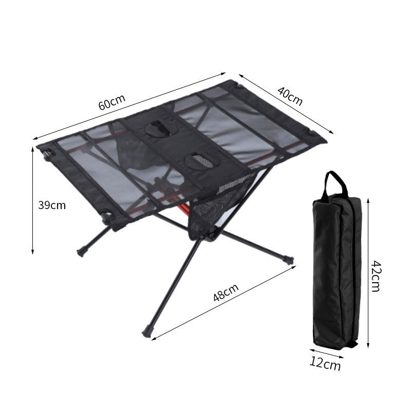 Ultra Light Folding Table Outdoor Camping Camping Car Portable Barbecue Picnic Cup Hole Mobile Phone Bag Small Table eprolo