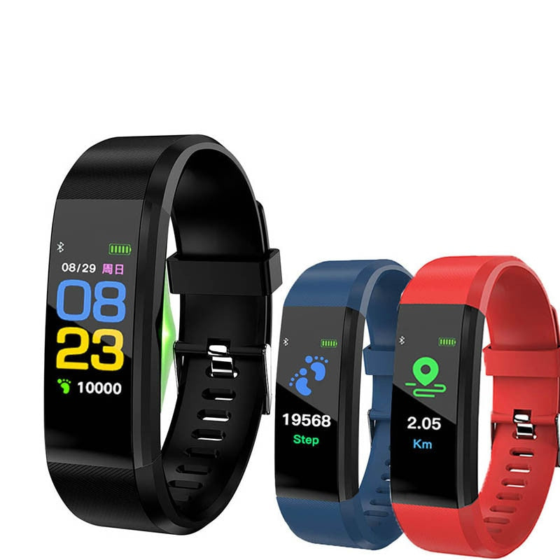 115 Plus Bluetooth Smart Watch Heart Rate Monitor Smart Watch Fitness Tracker Bracelet Waterproof Smart Wristband eprolo