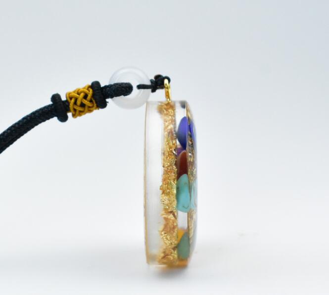 Pendant necklace crystal gravel resin pendant eprolo