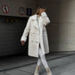 Winter new plush suede coat, suit collar, long cardigan, long sleeved plush coat eprolo