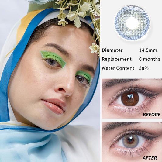 1Pcs FDA Certificate Eyes Beautiful Pupil Colorful Girl Cosplay Contact Lenses Gray eprolo