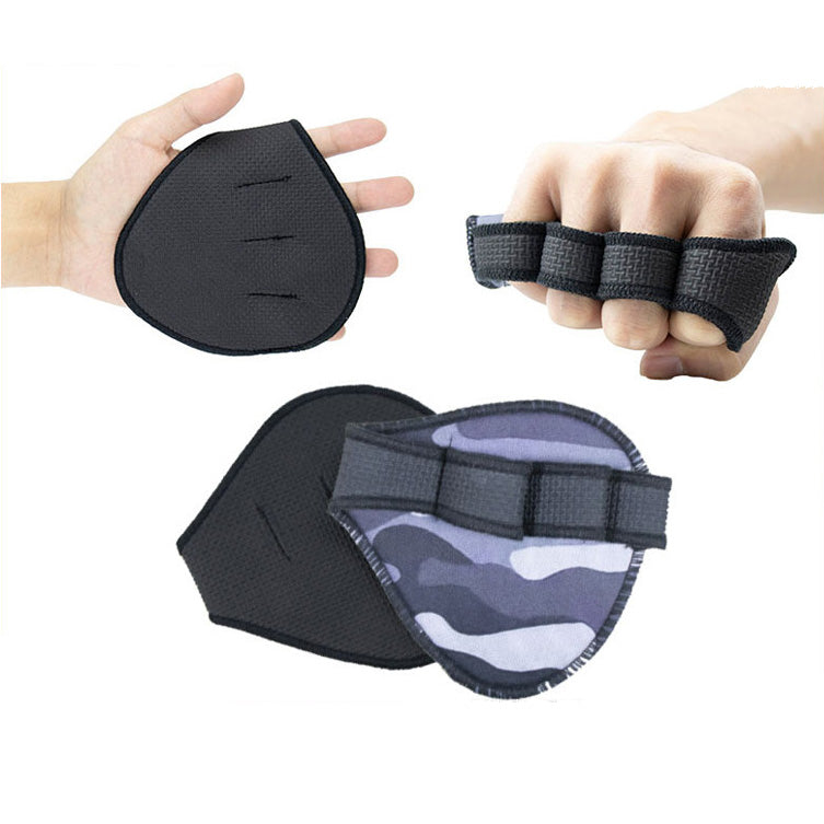 Camouflage Half Finger Gloves Training Weightlifting Gloves Barbell Fitness Breathable Palm Protection Four Finger Gloves