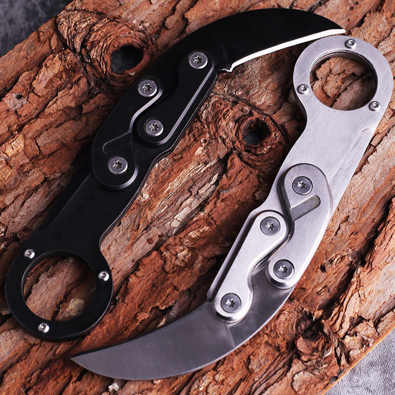 Mechanical Claw Knife Portable Outdoor Knife Camping Survival High Hardness Multi-Function All Steel Claw Folding Knife Outdoor Knife