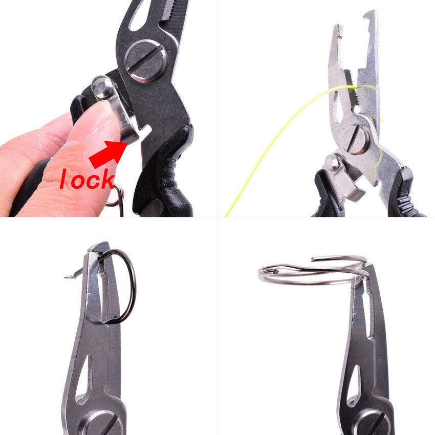 Fish Hook Pliers Small Fishing Pliers Luya Stainless Steel Mouth Fishing Horse Fishing Line Scissors Lengthened Opening eprolo