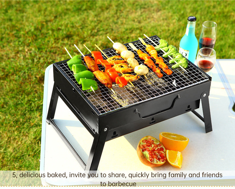 Barbecue Large Outdoor Barbecue Portable Charcoal Grill BBQ Barbecue Folding Barbecue Grill eprolo