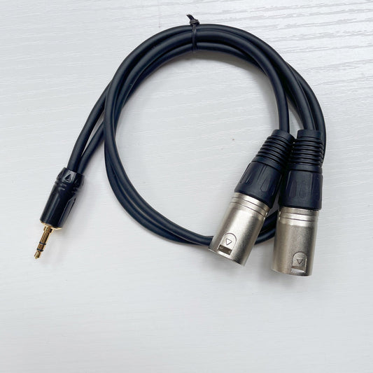 3.5mm 1/2 conversion dual XLR cable, 3.5 pairs of dual XLR male and female three core to two XLR male and female audio cable eprolo