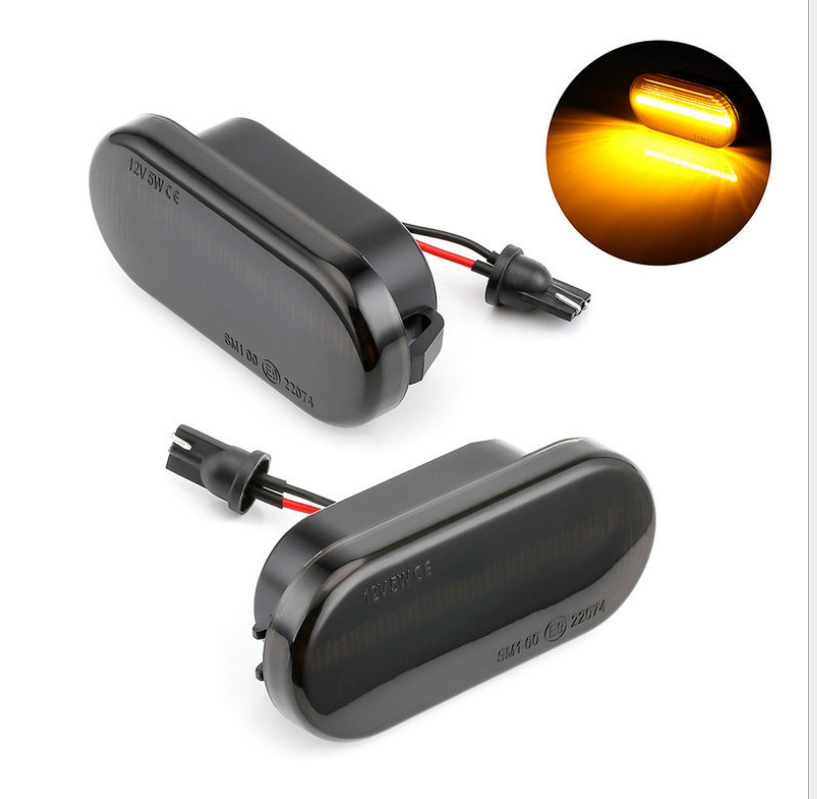 2pieces Led Dynamic Side Marker Turn Signal Light For Volkswagen VW Bora Golf 3 4 Passat 3BG Polo SB6 SEAT Ibiza Leon Skoda Ford eprolo