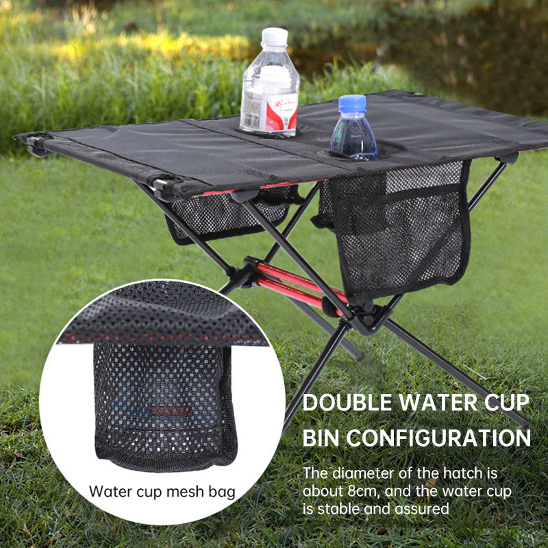 Ultra Light Folding Table Outdoor Camping Camping Car Portable Barbecue Picnic Cup Hole Mobile Phone Bag Small Table eprolo