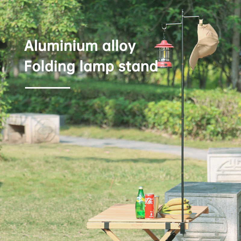 Outdoor Lightweight Aluminum Alloy Portable Camping Lamp Holder Lantern Stand with Storage Bag eprolo