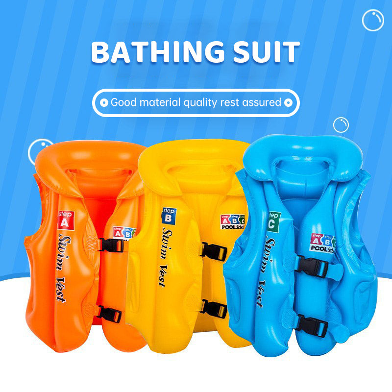 3-10 Age inflatable life vest Baby swimming jacket Buoyancy PVC floats kid swim life inflatable jacket eprolo