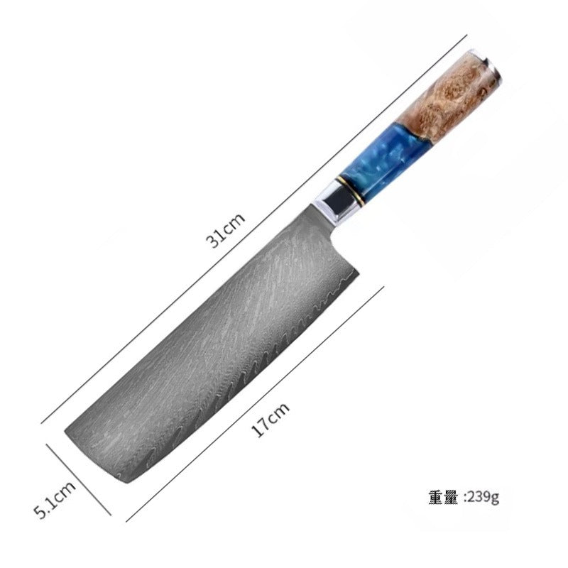 Hot Selling 67 Layers Damascus Steel Kitchen Chef santoku slicing bread cleaver butcher utility paring Knife Set eprolo