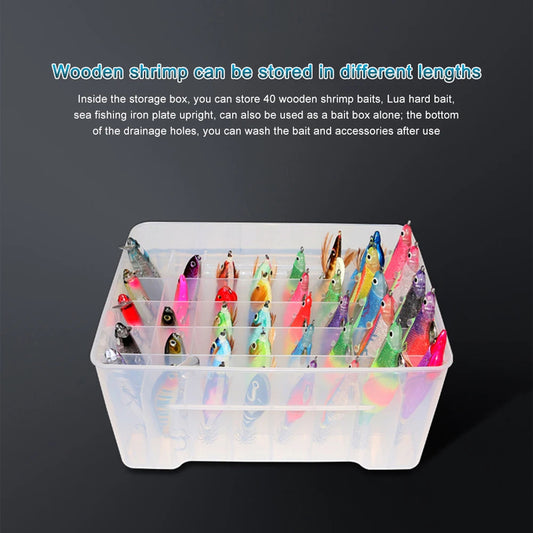 40 Grids Fishing Box Fishing Tackle Box Plastic Tackle Box Fishing Lure Bait Hooks Storage Box for Lures Hooks for Fishing eprolo