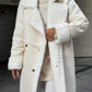 Winter new plush suede coat, suit collar, long cardigan, long sleeved plush coat eprolo