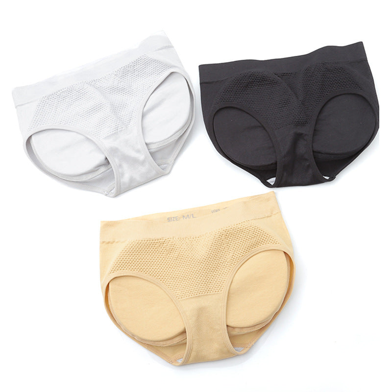 Butt-Lifting Triangle Panties  Pants Mid-Waist Breathable Beautiful Buttock Pads Padded Panties Women eprolo