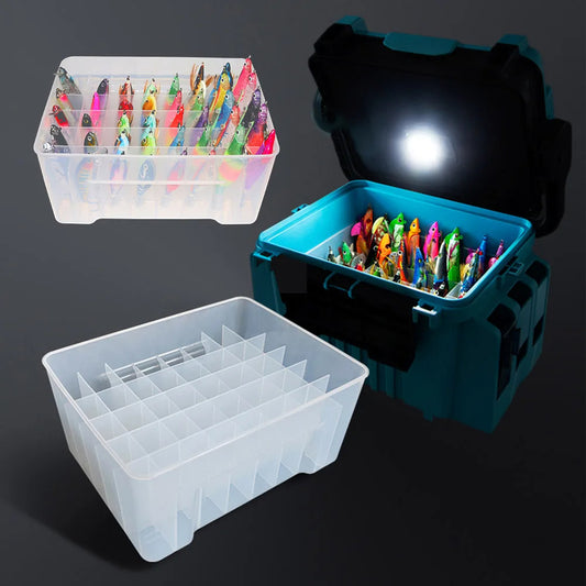 40 Grids Fishing Box Fishing Tackle Box Plastic Tackle Box Fishing Lure Bait Hooks Storage Box for Lures Hooks for Fishing eprolo