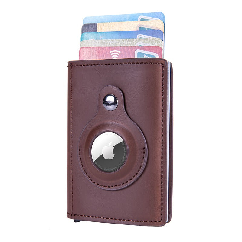 New RFID Apple Tracker Protective Cover Airtag Locator Crazy Horse Card Pack RFID Carbon Fiber eprolo