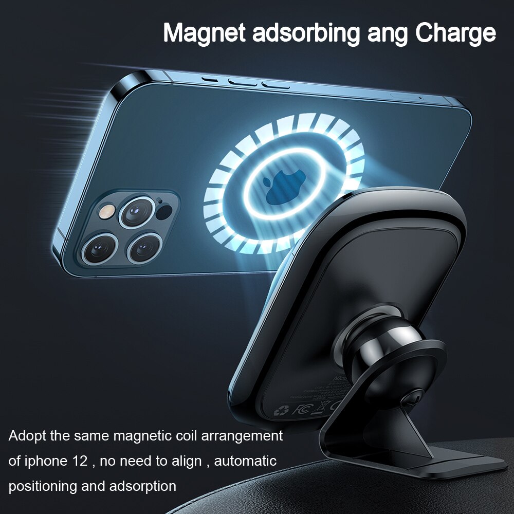 Mcdodo 15W Qi Magnetic Wireless Charger For iphone 12 13 11 Pro Max Wireless Charging Stand Car Phone Holder For Samsung Huawei eprolo