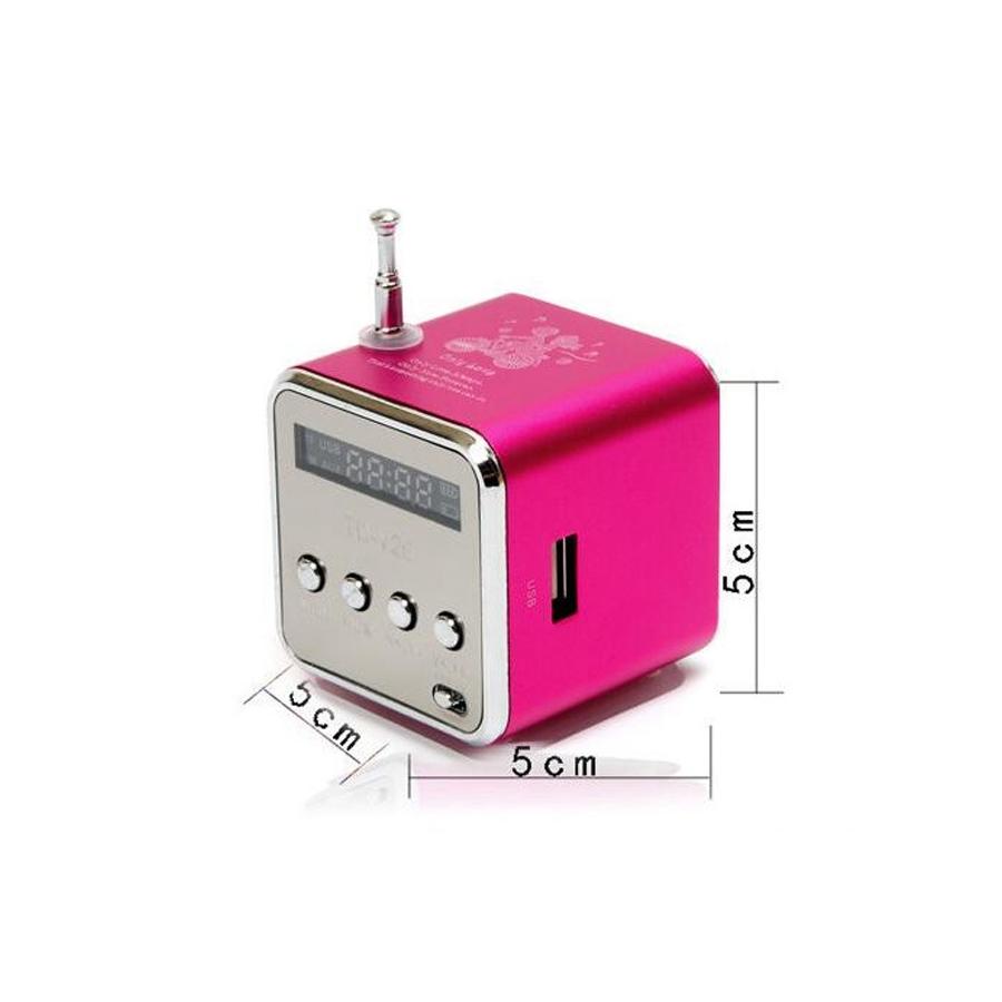 TD-V26 Portable Radio FM Micro SD/TF Music Player Digital LCD Display Mini Speaker Suitable eprolo