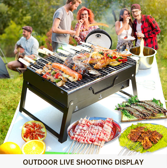 Barbecue Large Outdoor Barbecue Portable Charcoal Grill BBQ Barbecue Folding Barbecue Grill eprolo