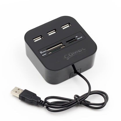 USB HUB Combo All In One USB 2.0 Micro SD High Speed Card Reader 3 Ports Adapter Connector For Tablet PC Computer Laptop eprolo