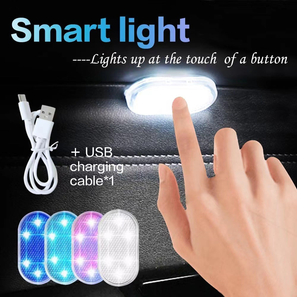 Car Interior 5v Led Lighting Finger Touch Sensor Reading Lamp Led Attraction Lights Usb Charge 6 Bulbs Car Door Light eprolo