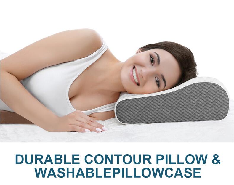 Ergonomic Contour Design Memory Foam Firm Ventilated Gel Foam Pillow for Side Sleepers eprolo