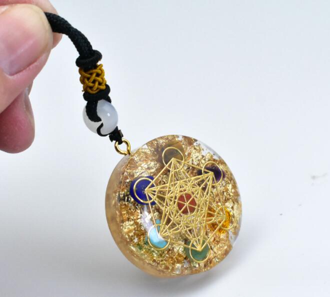 Pendant necklace crystal gravel resin pendant eprolo