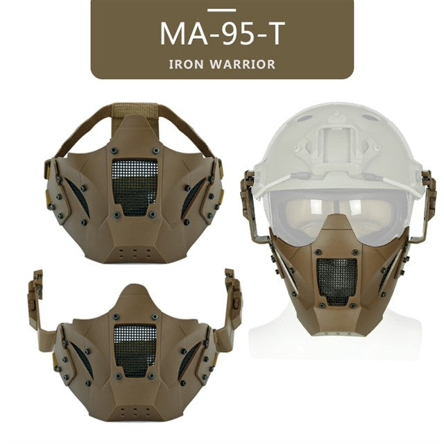 Tactical Airsoft Mask Outdoor Hunting Shooting Training Face Protective Mask Wargame Safety Half Face Mask eprolo