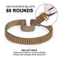 Outdoor Sports Tactical Bullet Belt 50 Holes Bulk Bullet Storage Belt Rifle Bullet Shooting Shoulder Strap eprolo