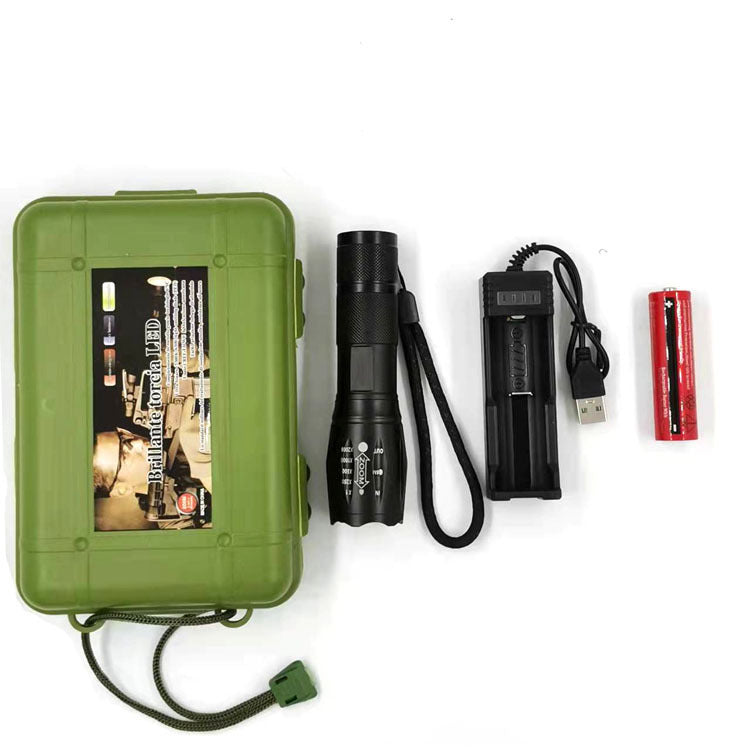 a100 Hand Held Led Strong Light T6 Camping Rechargeable Telescopic Zoom L2 High-Power Outdoor Camping Flashlight eprolo