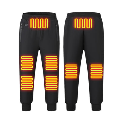 New winter smart heating sweatpants with fashionable ankle binding and dual interface temperature controlled warm cotton pants eprolo