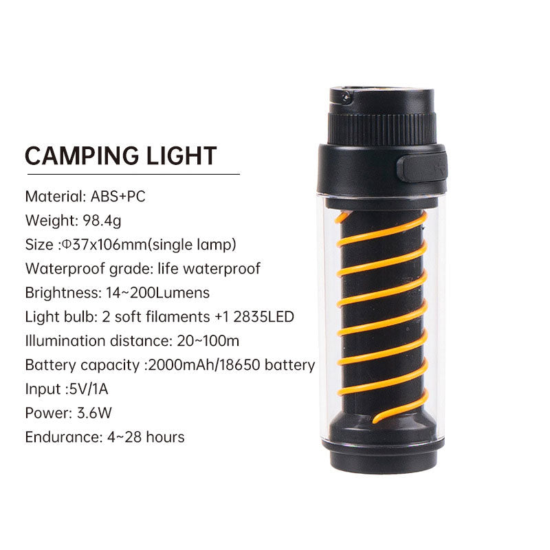 Outdoor Camping Light Portable Night Light Portable Flashlight Tripod Stand Lighting Lighthouse Marquee Tent Atmosphere Light eprolo