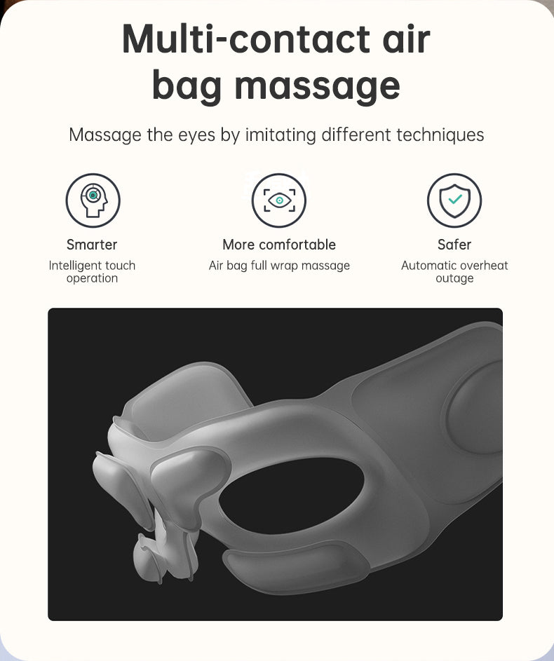 Eye Massager Air Pressure Vibration Eye Protector Bluetooth Eye Massage Relax Migraines Relief Improve Sleep eprolo