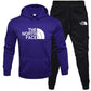 Men's pullover with fleece hoodie sweatshirt set printed casual sports set eprolo