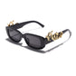 Fashion Small Frame Oval Handmade Diamond Pair Of Dragon Sunglasses Retro Personality Trend Punk Style Glasses And Sunglasses eprolo