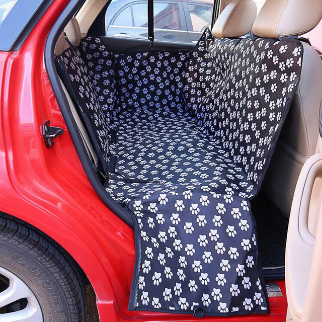 Pet carriers Oxford Fabric Paw pattern Car Pet Seat Cover Dog Car Back Seat Carrier Waterproof Pet Mat Hammock Cushion Protector eprolo