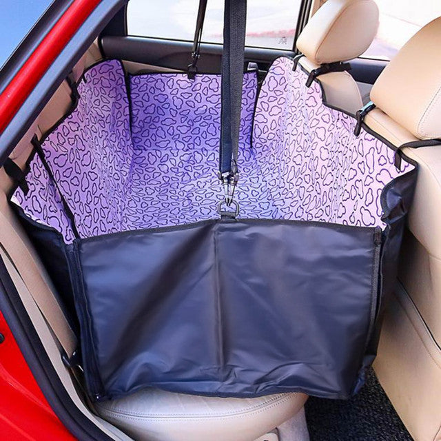 Pet carriers Oxford Fabric Paw pattern Car Pet Seat Cover Dog Car Back Seat Carrier Waterproof Pet Mat Hammock Cushion Protector eprolo